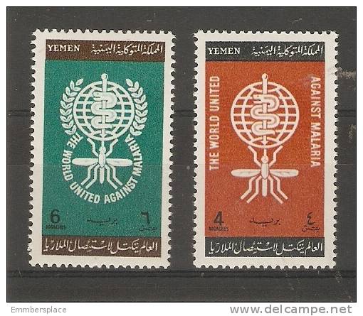 YEMEN (YAR)  - 1962 MALARIA ERADICATION SET OF 2 MNH **  SG 167/8 - Yemen