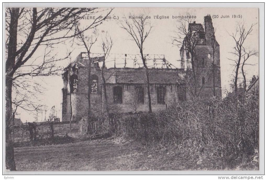 Rivière - Ruines De L'Eglise Bombardée (20 Juin 1915) - Autres & Non Classés