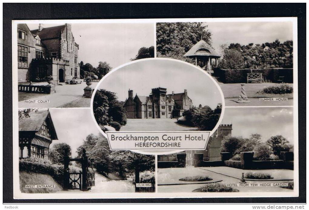 RB 854 - Real Photo Multiview Postcard - Brockhampton Court Hotel Near Ross-on-Wye Herefordshire - Herefordshire