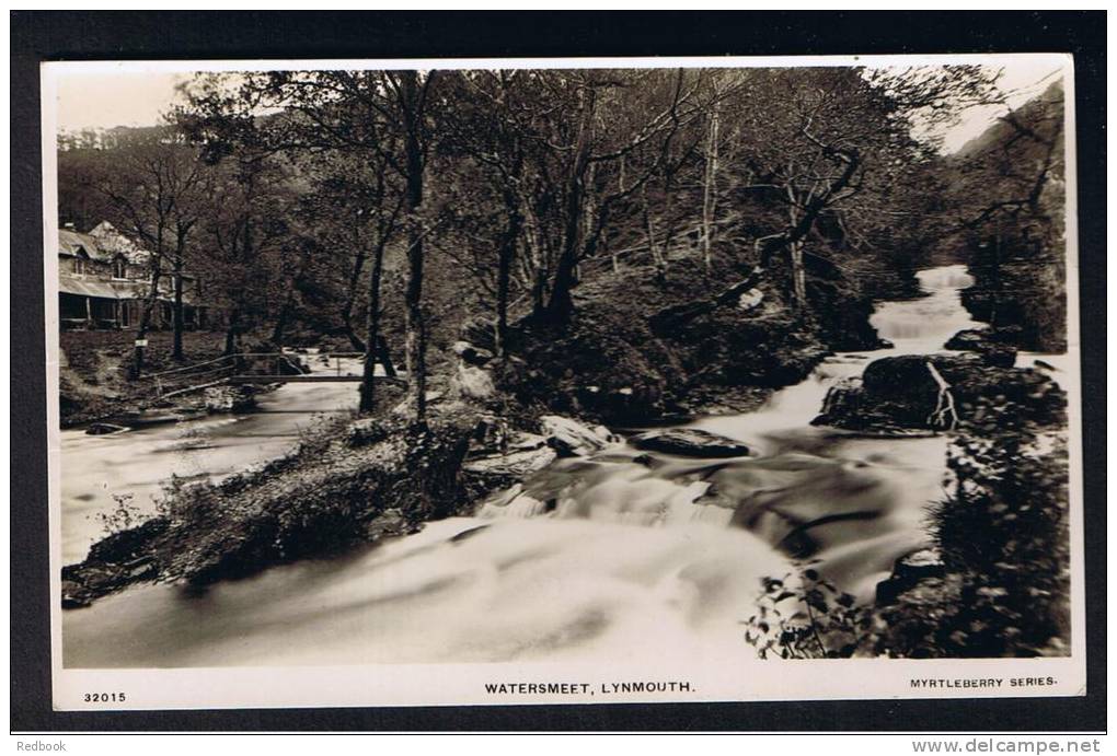 RB 854 - 1945 Real Photo Postcard - Watersmeet Lynmouth Devon - Good Victory Bells Slogan Postmark - Lynmouth & Lynton