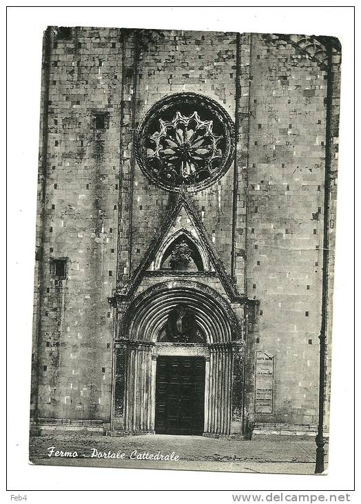 FERMO - PORTALE CATTEDRALE  - NON VIAGGIATA    *(mar1457) - Fermo