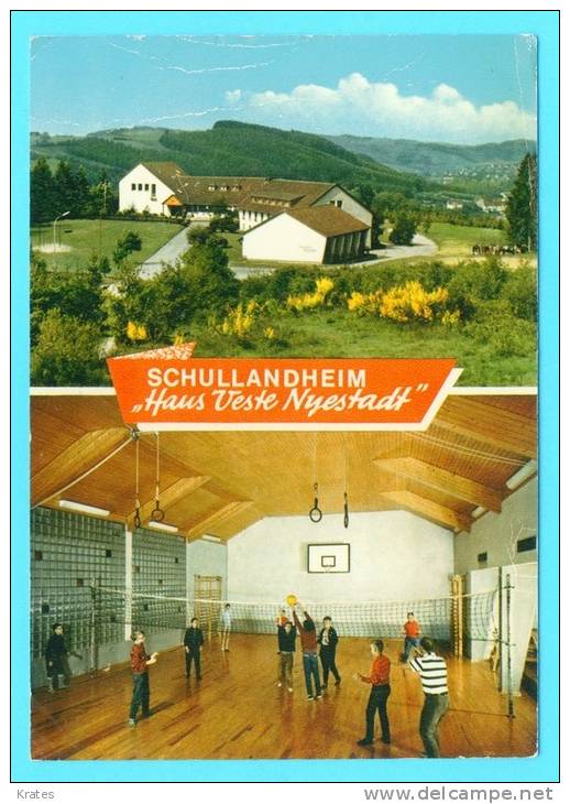 Postcard - Schullandheim, Bergneustadt, Voleyball    (V 11154) - Bergneustadt