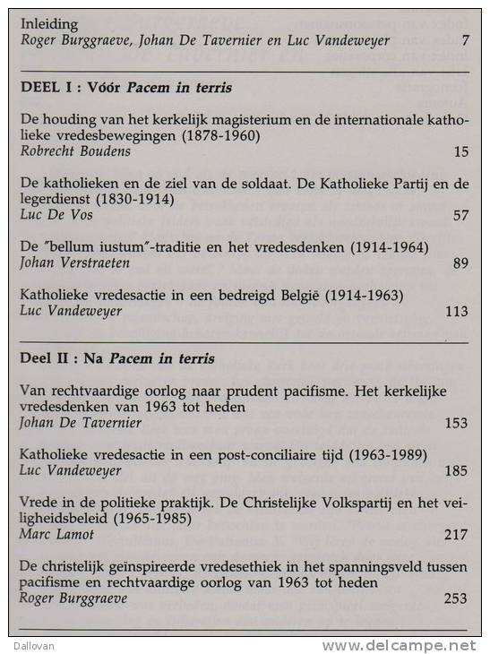 Burggraeve, Roger; De Tavernier, Johan; Vandeweyer, Luc; Red., Van Rechtvaardige Oorlog Naar Rechtvaardige Vrede. - Histoire