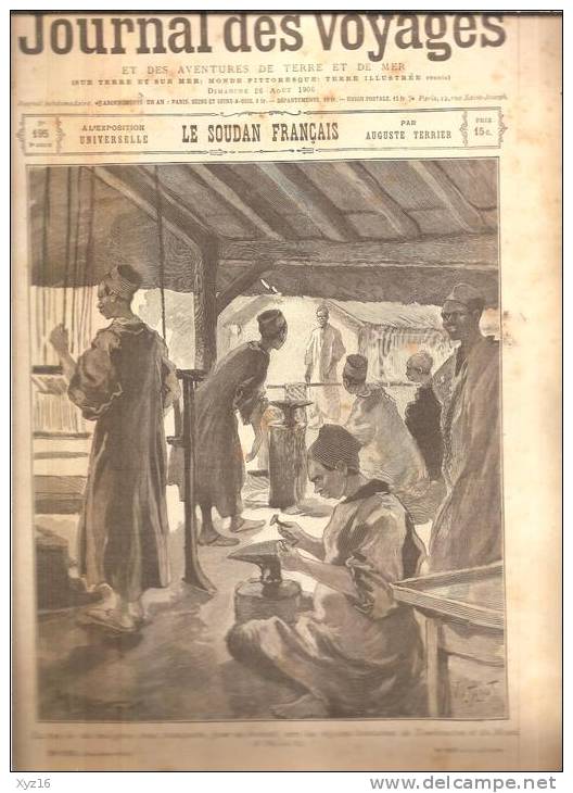 JOURNAL DES VOYAGES N° 195 - 126 Aout 1900 A L'exposition Universelle  LE SOUDAN FRANCAIS - Revues Anciennes - Avant 1900