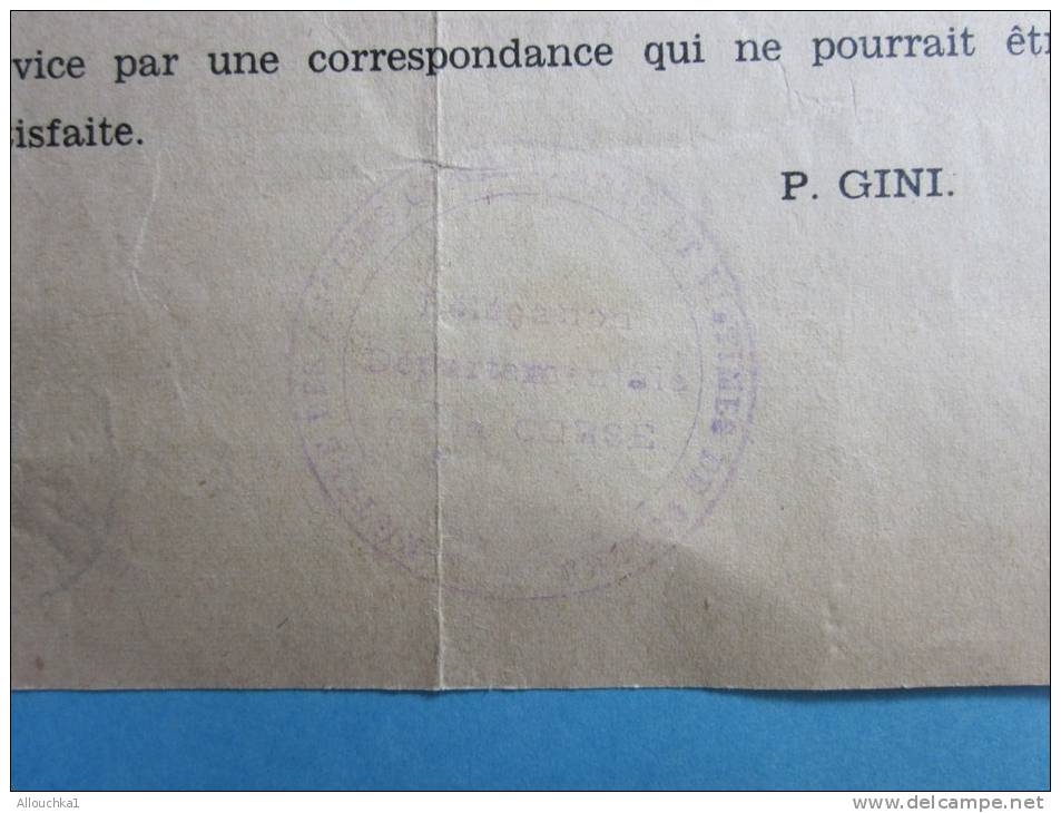 MILITARIA-CORSICA:ministÃ ¨re  Anciens Combattants Et Victimes Guerre En Corse Ajaccio 1957(mise Paiement)rÃ©cÃ©pissÃ© P - Documents