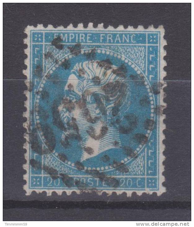 Lot N°17273   Variété/n°22, Oblit GC 2659 NIMES(29), Griffe Et Tache Blanche Perles NORD EST, Filet SUD - 1862 Napoléon III