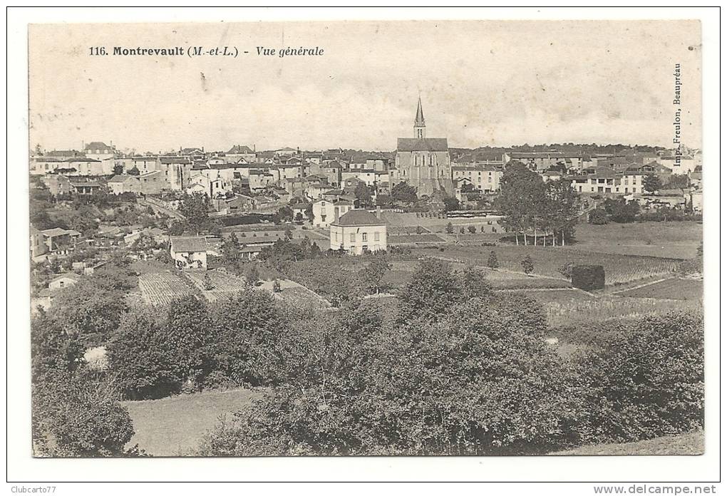 Montrevault (49) : Vue Générale En 1910. - Montrevault