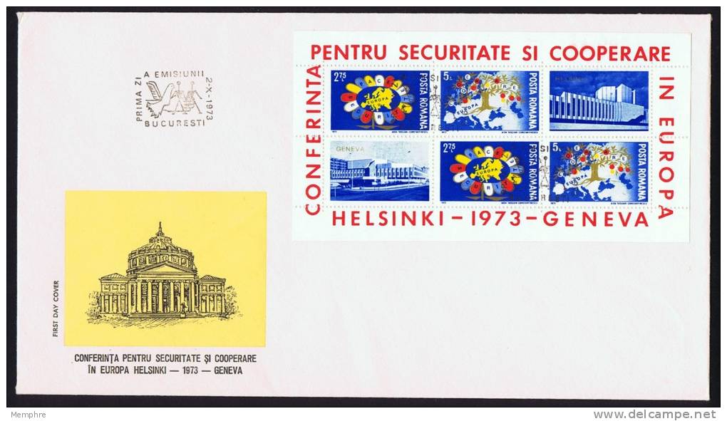 1972 Europaische Sicherheitkonferenz Mii Block 108 - FDC