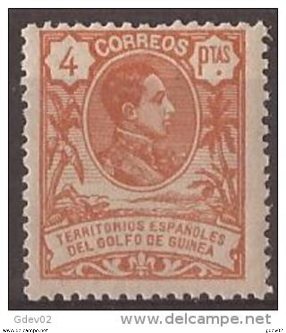 GUI70-LA653.Guinee. GUINEA ESPAÑOLA.Rey .Alfonso Xlll. 1922 (Ed 70**) .sin Charnela LUJO - Guinea Española