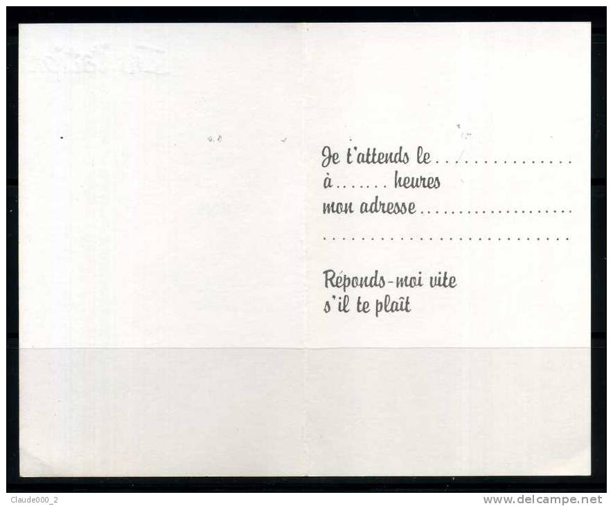 INVITATION . Voir Recto Verso       (J363) - Réceptions
