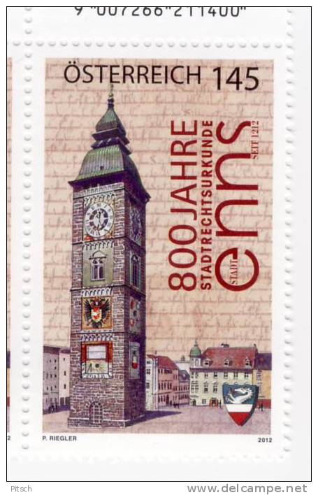 Österreich - 800 Jahre Stadtrechtsurkunde Enns - Unused Stamps