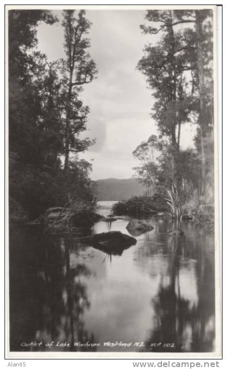 Lake Waihopa New Zealand, C1910s Vintage Real Photo Postcard - New Zealand