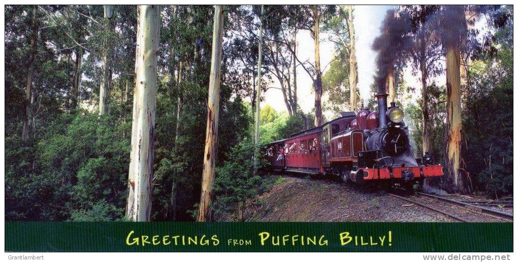 Greetings From Puffing Billy, Belgrave, Melbourne - Givenworks Long 21cm Unused - Melbourne