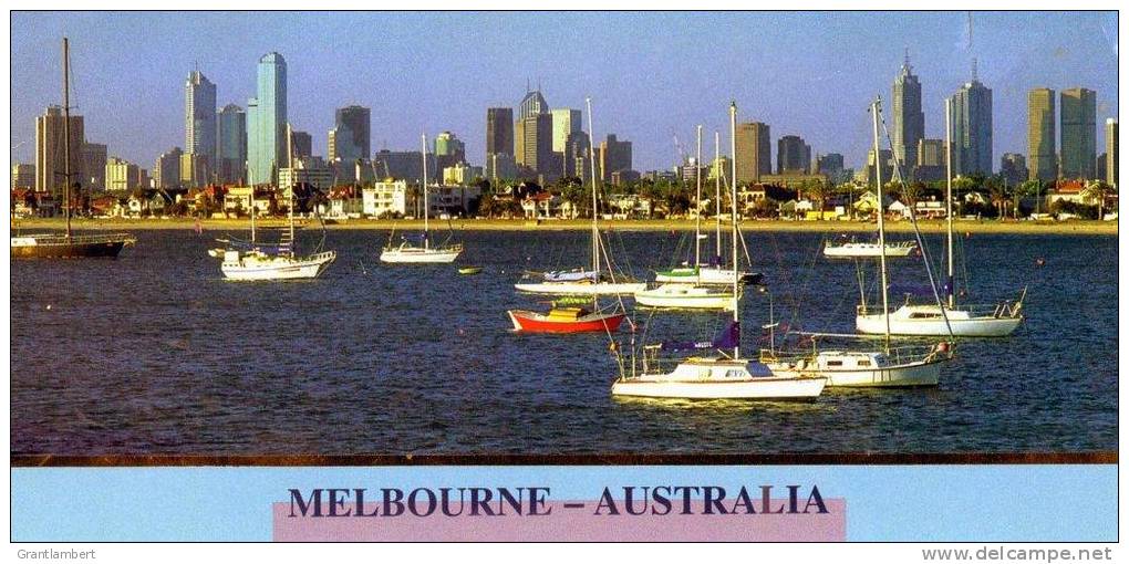 Melbourne Viewed From Across The Bay - Bartel Vista Long 21cm Unused - Melbourne
