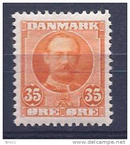 Denmark, Scott # 76 Mint Hinged King Frederik VIII, 1912 - Unused Stamps