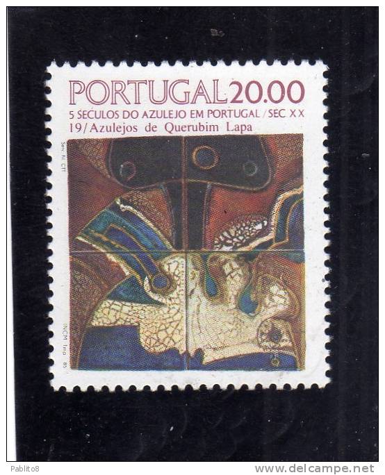 PORTOGALLO - PORTUGAL 1985 5 SECOLI DI MAIOLICHE - AZULEJO - MAJOLICAS MNH - Unused Stamps