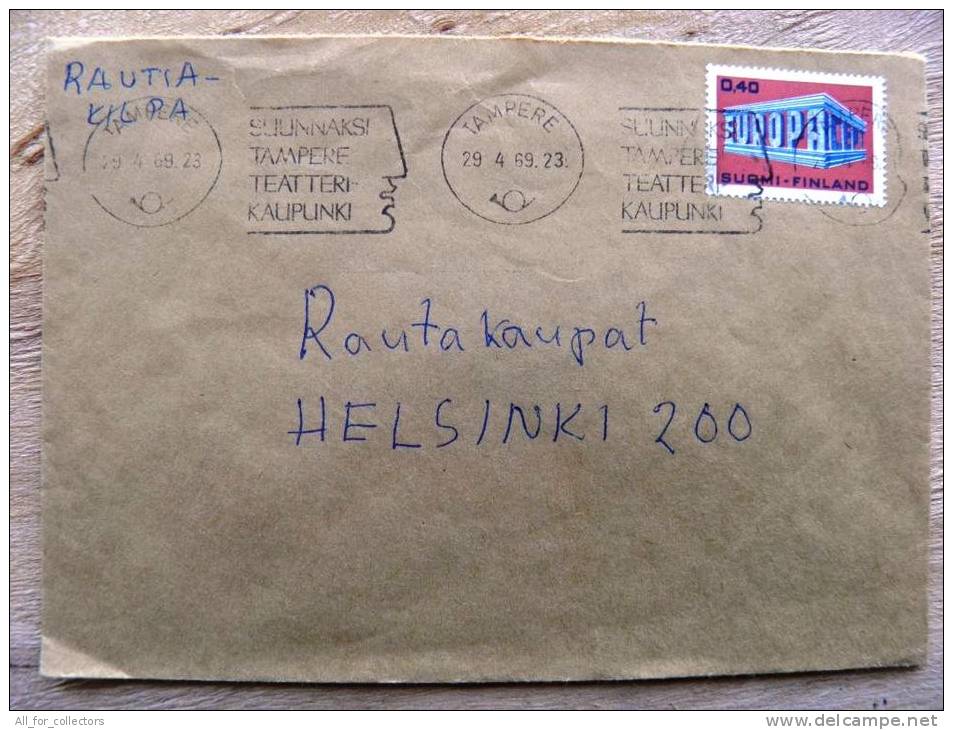 Cover Sent In Finland, Europa Cept, 1969, - Brieven En Documenten