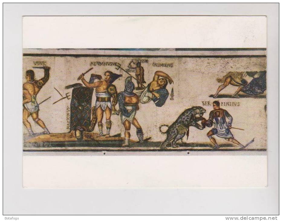 CPM MOSAIQUES, COMBATS DE GLADIATEURS - Objets D'art