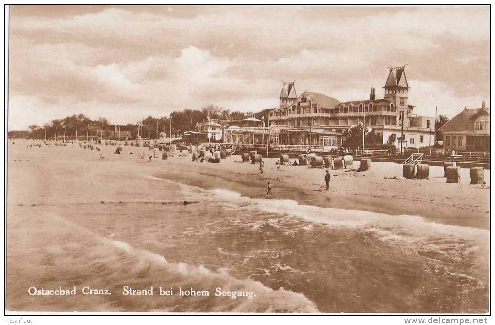 Ostseebad Cranz Strand Bei Hohem Seegang Hotel Metropol? Selenogradsk Ungelaufen TOP-Erhaltung - Ostpreussen