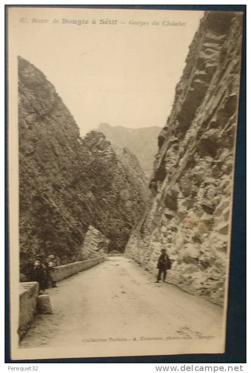 Route De BOUGIE à SETIF.Gorges Du Chaabet.Cpa,voyagé,be,animée - Bejaia (Bougie)