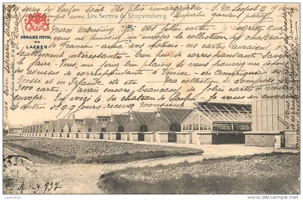 LAEKEN DOMAINE ROYAL LES SERRES DE STUYVENBERG VOYAGEE EN 1901 - Laeken