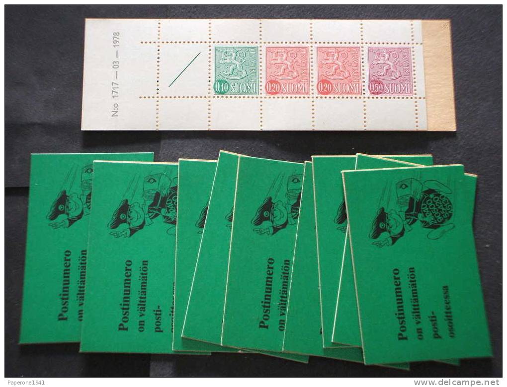 FINLANDIA-libretto-1975(1978) LEONE, COPERTINA VERDE. -NUOVI(++) - Postzegelboekjes