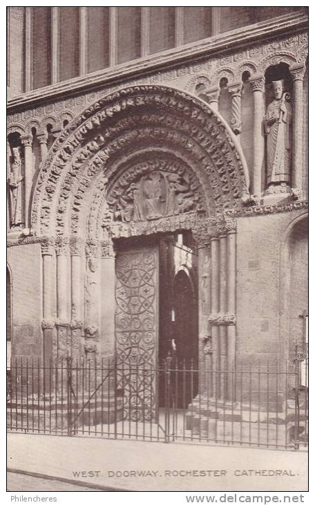 CPA - (R.U.) - Rochester - West Doorway Cathedral - Rochester