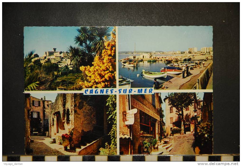 CP, 06, Cagnes Sur Mer, 4 Vues, 1969, Voyagée - Cagnes-sur-Mer