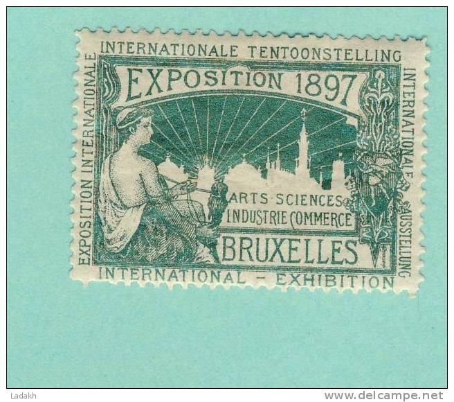 ERINNOPHILIE  1897 EXPOSITION INTERNATIONALE  BRUXELLES #ARTS SCIENCES INDUSTRIE COMMERCE - Erinnofilie [E]