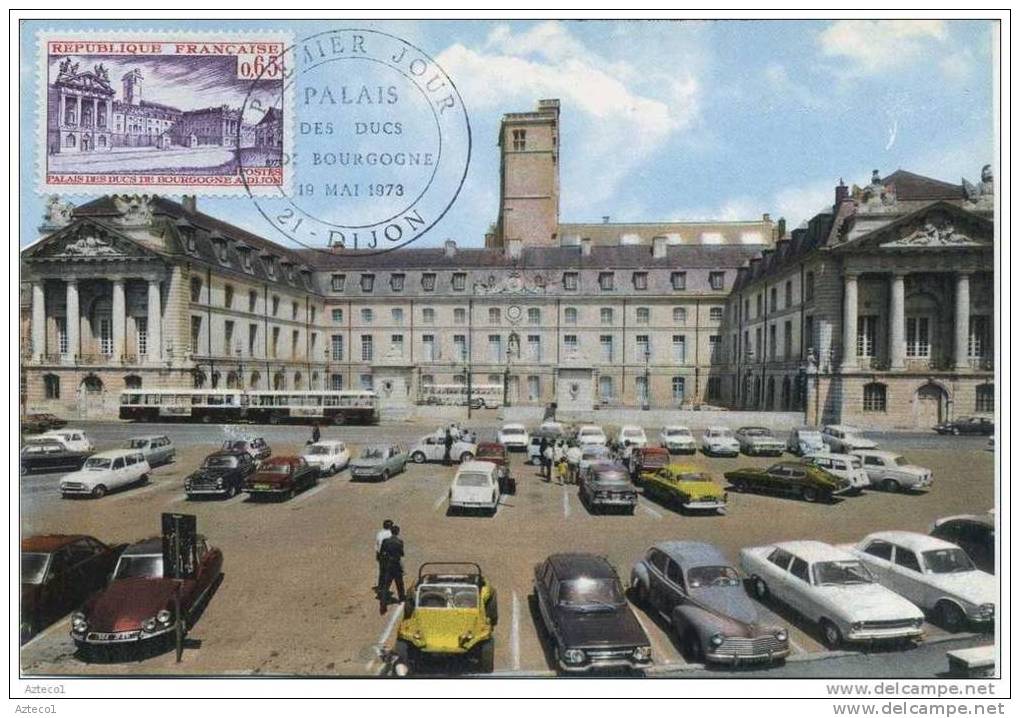 FRANCIA  -  FDC MAXIMUM CARD 1973 -  PALAIS DES DUCS DE BOURGOGNE - 1970-1979