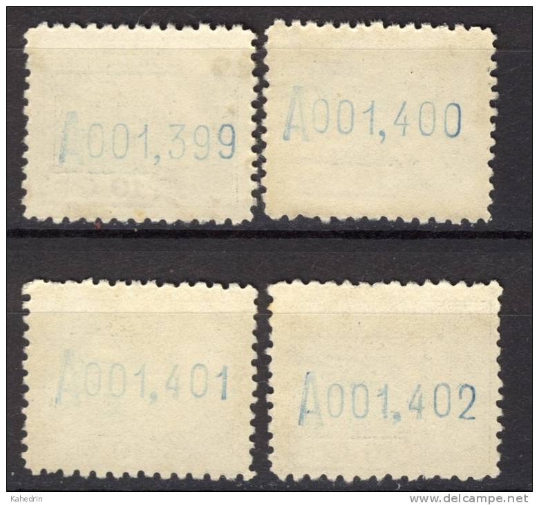 Spanish Guinea, Casa De Nipa, Lot Of 4 Stamps: 10c (*), Numbers At The Back Are Going Up! - Guinea Española