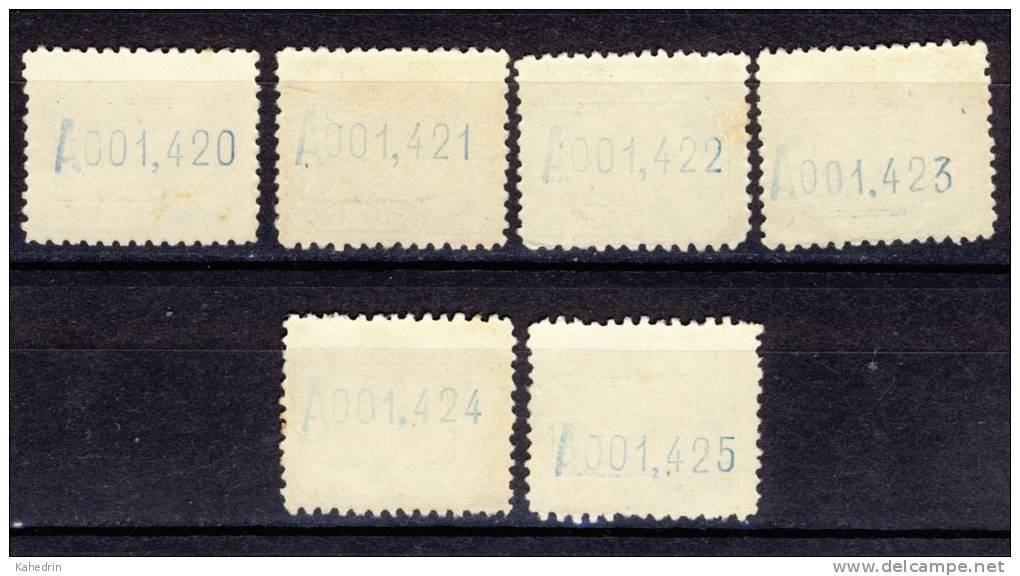 Spanish Guinea, Casa De Nipa, Lot Of 6 Stamps: 10c (*), Numbers At The Back Are Going Up! - Spanish Guinea
