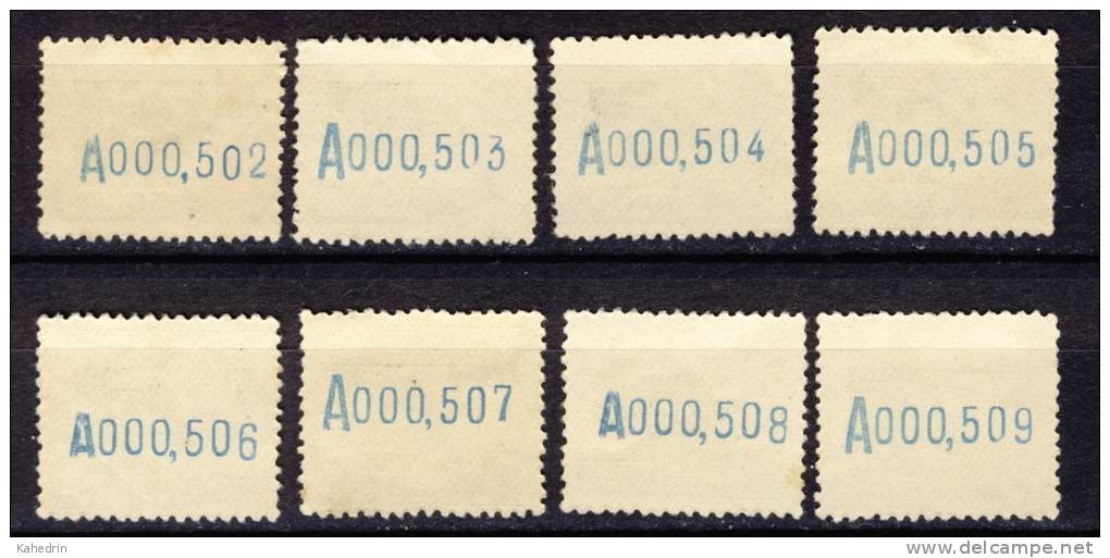 Spanish Guinea, Casa De Nipa, Lot Of 8 Stamps: 50c (*), Numbers At The Back Are Going Up! - Spanish Guinea