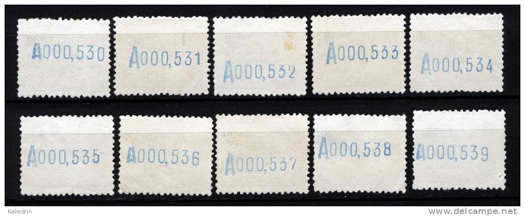 Spanish Guinea, Casa De Nipa, Lot Of 10 Stamps: 50c (*), Numbers At The Back Are Going Up! - Spanish Guinea