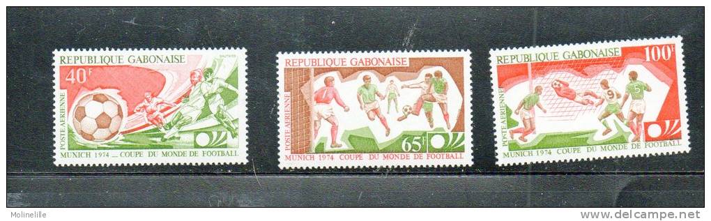 GABON N° PA 152/154* - COUPE DU MONDE DE FOOT - 1974 – Westdeutschland