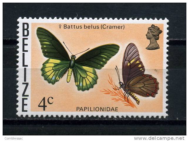 BELIZE    1974    Butterflies    4c  Battus  Belus     MH - Belize (1973-...)