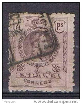 España 4 Pts Alfonso XIII Medallon, Num 279, Cat Edifil - Usados