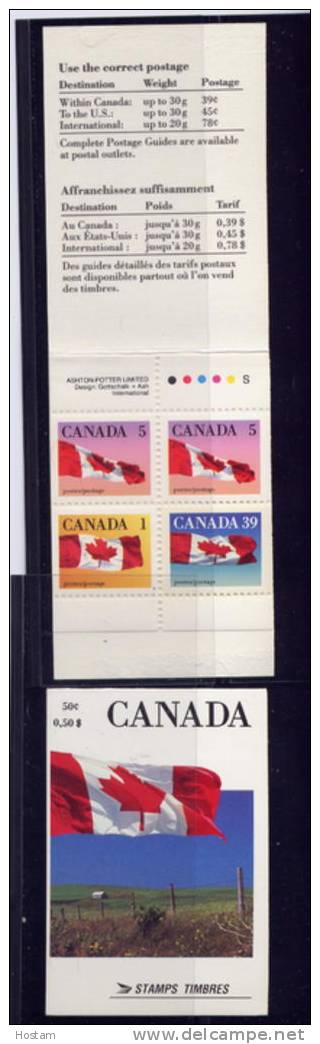 CANADA #111,  FLAGS BOOKLET ---  M NH 1989 - Carnets Complets