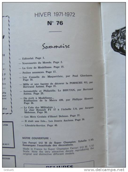 Revue Modélisme N°76 Janvier 1971 - Riviste