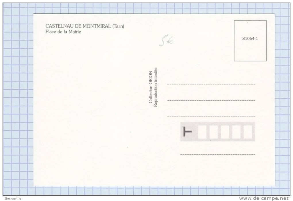 CPSM - CASTELNAU De MONTMIRAL Ou MONTMIRAIL - Place De La Mairie - Castelnau De Montmirail