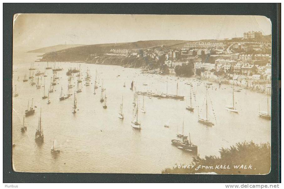 UK,  FOWEY  FROM HALL WALK  ,  OLD POSTCARD - Other & Unclassified