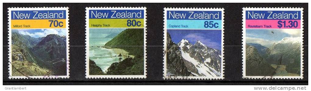 New Zealand 1988 Tracks- Milford, Heaphy, Copland, Routeburn Track Used - Used Stamps