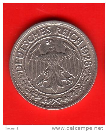 **** ALLEMAGNE - GERMANY - 50 REICHSPFENNIG 1928 A - WEIMAR REPUBLIC **** EN ACHAT IMMEDIAT - 50 Renten- & 50 Reichspfennig