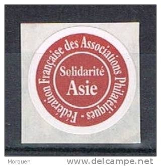 Viñeta Federacion Francesa Asociacion Filatelica,  Solidaridad ASIA - Tourism (Labels)