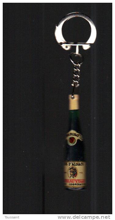 Porte Clefs: Bouteille De Vin D´ Alsace, Ribeauville (12-1574) - Porte-clefs