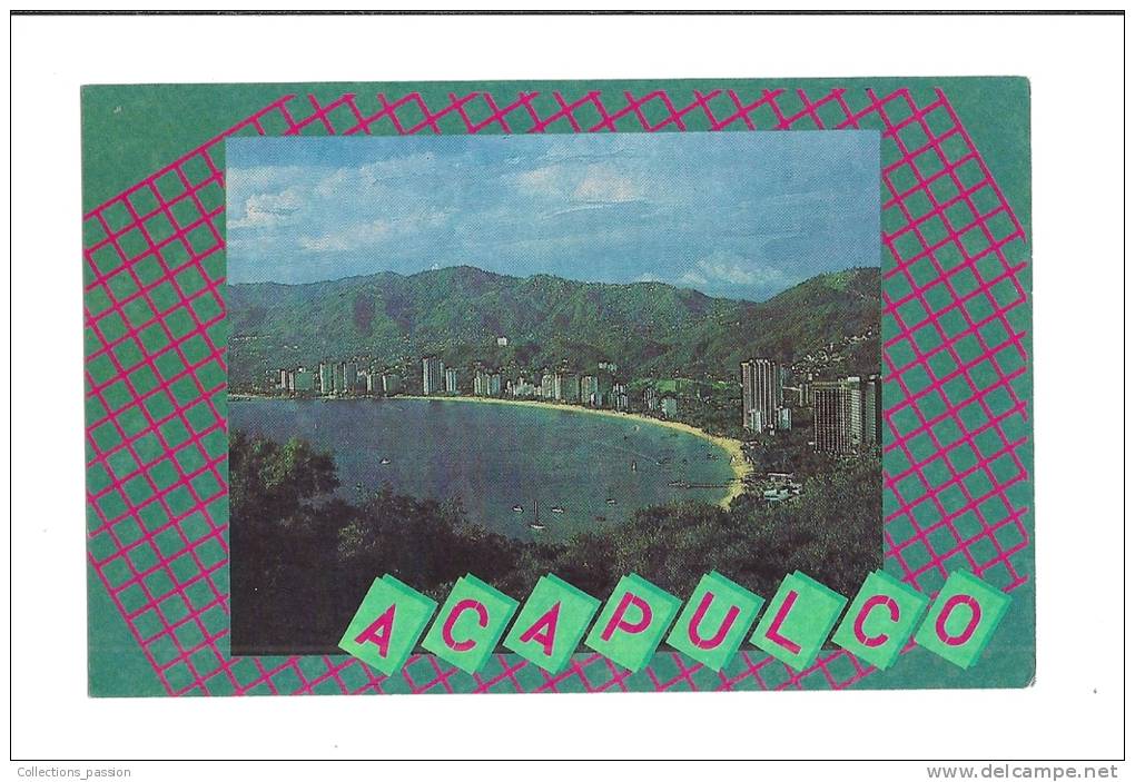 Cp, Mexique, Acapulco, Panoramica, Voyagée 1988 - Mexico