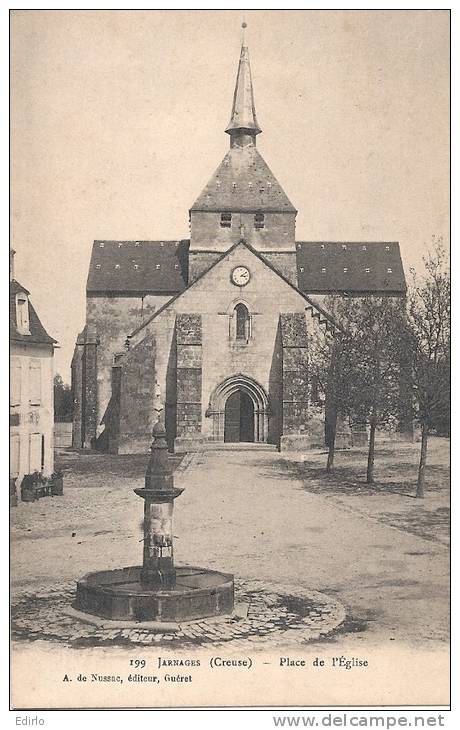 JARNAGES  Place De L'église - Précurseur Neuf Excellent état - Autres & Non Classés