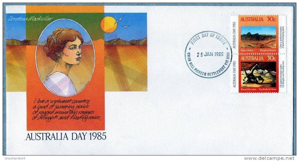 Australia 1985 Australia Day Paintings - Dorothea Mackellar FDC - FDC