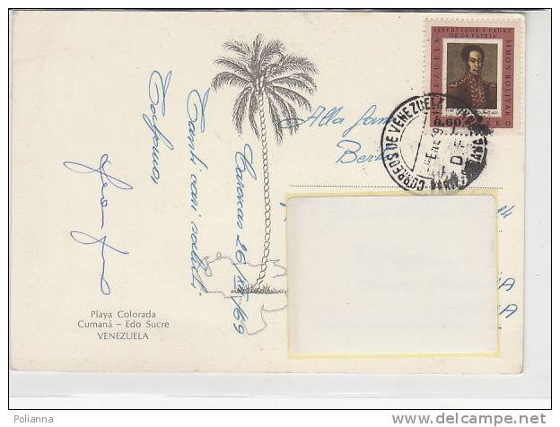 PO3378B# VENEZUELA - CUMANA' - PLAYA COLORADA  VG 1969 - Venezuela