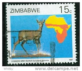 Zimbabwe 1987 15 Cent  Common Gray Issue #550 - Zimbabwe (1980-...)